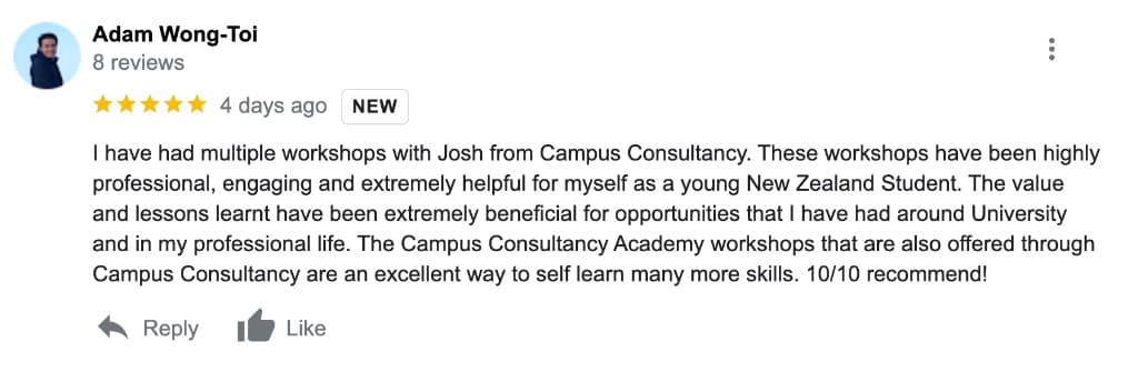 Google review from Kushal Singhal