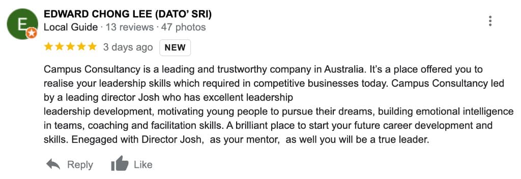 Google review from Blake Rapley