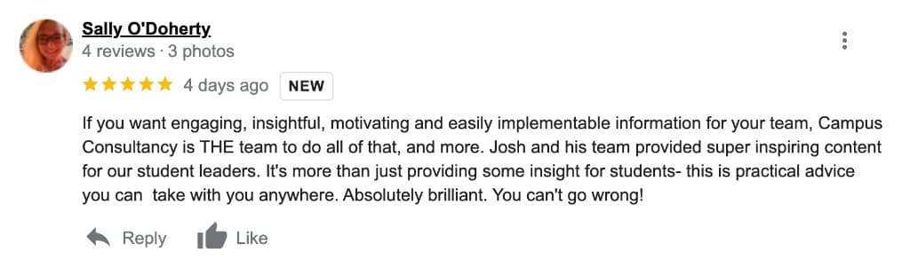 Google review from Adam Wong-Toi